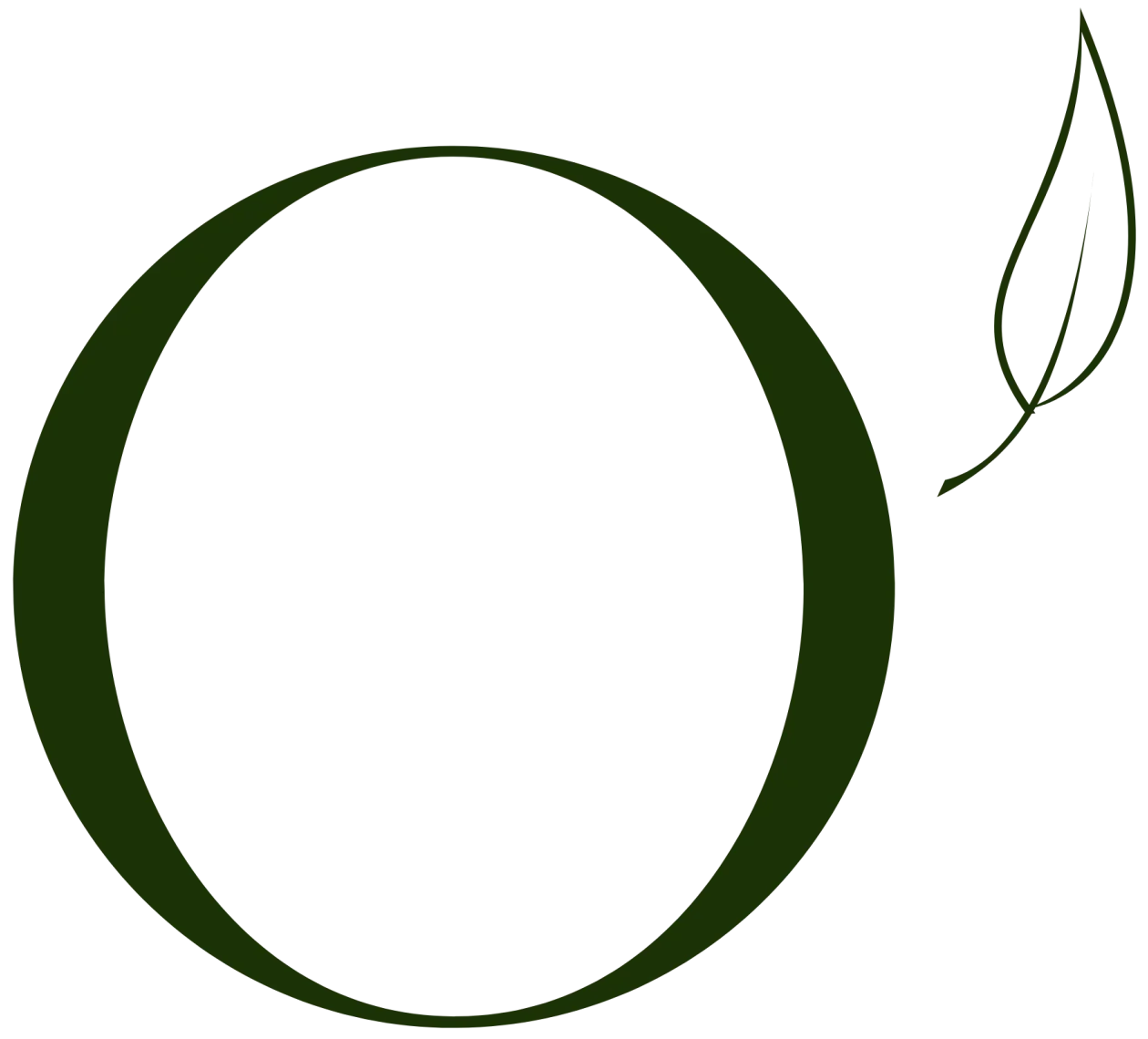 Lettre O stylisée