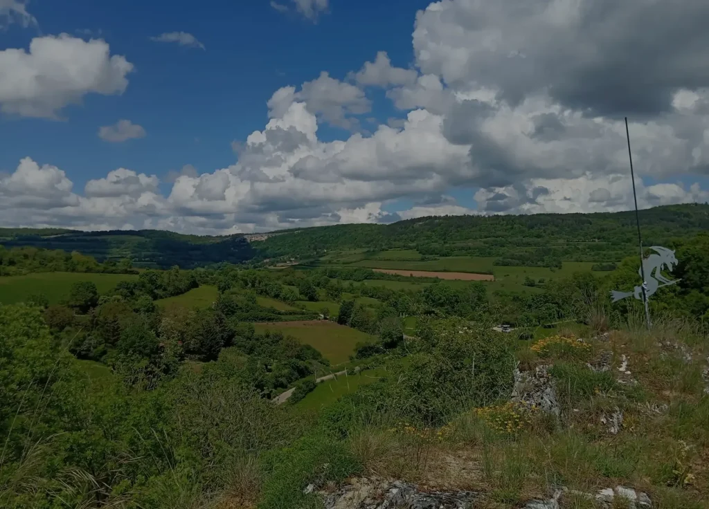Vue panoramique des collines des Hautes de Malin, paysage naturel au cœur des accompagnements RH en plein air de Les RH O'naturel